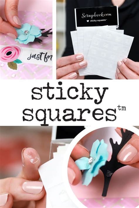 Scrapbook.com Sticky Squares - Large Clear Adhesive Squares - 100 Pack ...