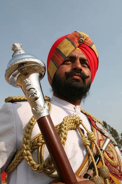 Soldier of Sikh Regiment's Band in Ceremonial Dress, Indian Army - a ...