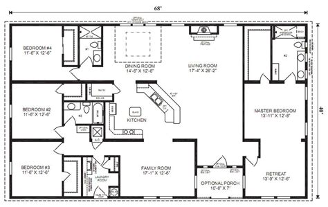 4 Bedroom 3 Bath Modular Home Floor Plans - Bedroom Poster