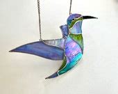 Hummingbird Stained Glass Suncatcher Iridescent Hummingbird - Etsy