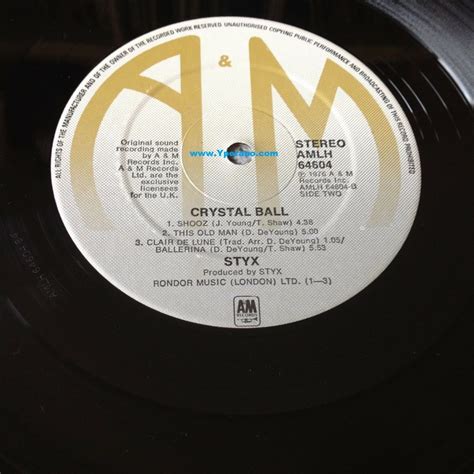 STYX: Crystal Ball LP 1976 AMLH 64604 mint condition vinyl. Check the ...