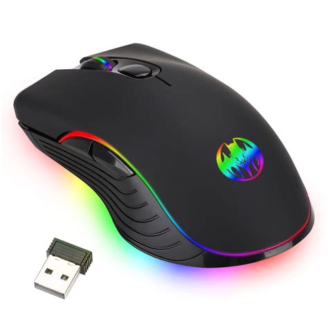 2.4G Wireless Gaming Mouse, TSV Rechargeable Computer Gaming Mouse, 7 Breathing LED Light, 3 ...