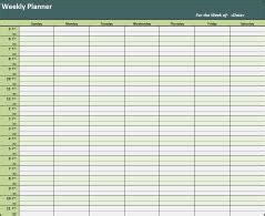 Weekly Schedule Template Google Docs – planner template free