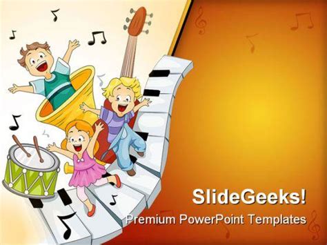 Musical Notes Entertainment PowerPoint Templates And PowerPoint Backgrounds 0411 | PowerPoint ...