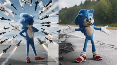 Old Movie Sonic Vs New Movie Sonic