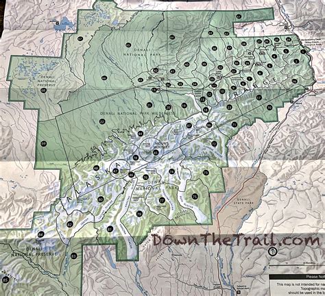 denali backcountry units map - DownTheTrail.com