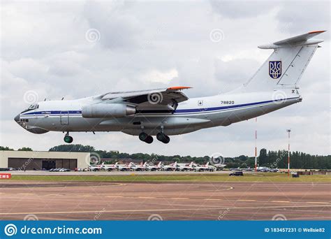 Ukrainian Air Force Ilyushin Il-76 Landing Editorial Photo - Image of ...