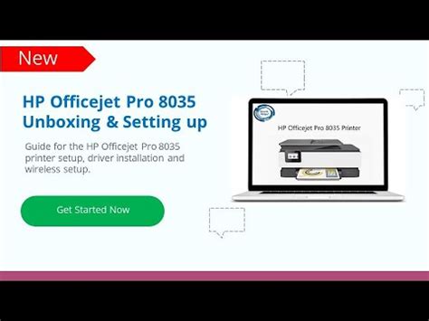 HP Officejet Pro 8035 Printer Setup & Driver Download Steps - YouTube