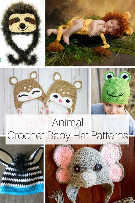 Animal Crochet Baby Hat Patterns