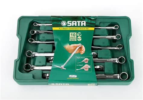 SATA, 10 Pc. Metric XL X-Beam Combination Wrench Set (8 – 19 mm ...