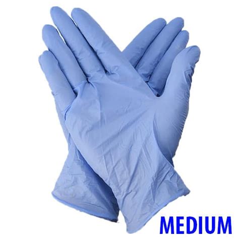 Nitrile Powder-Free Blue Gloves-Medium-100 Ct Box - 21st Century Smoke