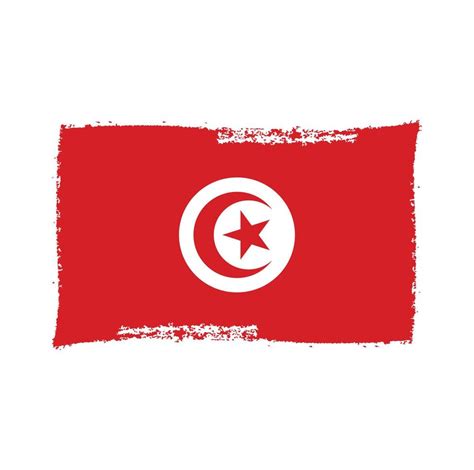 Tunisia Flag With Watercolor Painted Brush 4398880 Vector Art at Vecteezy