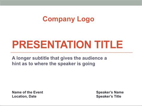 Presentation Title Slides and Powerful Openings | Presentation Guru