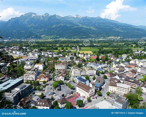 View Over Vaduz City Center Editorial Stock Image - Image of ...