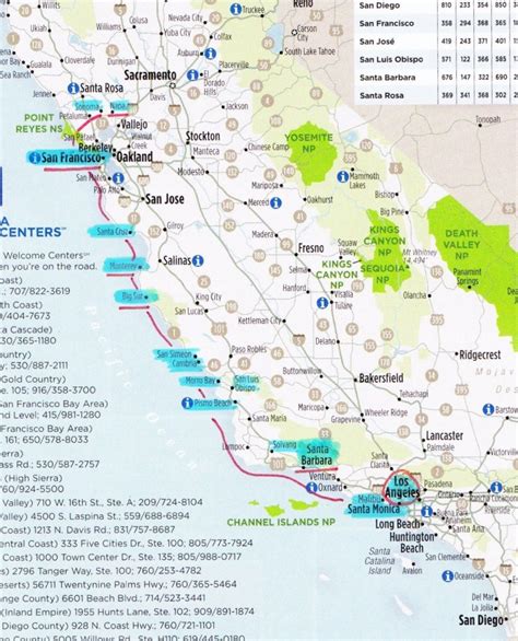 California Coast Map Road Trip | Printable Maps