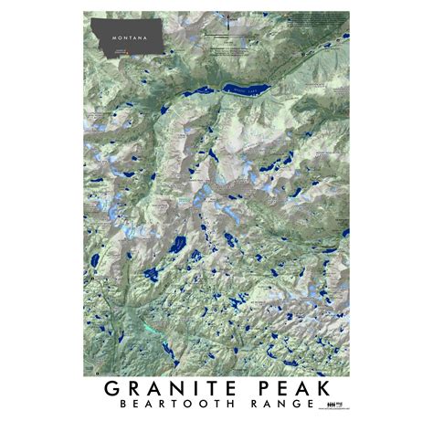 Granite Peak Montana Map — Mitchell Geography