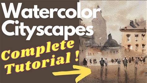 Watercolor Cityscape Tutorial EASY!!!! - YouTube