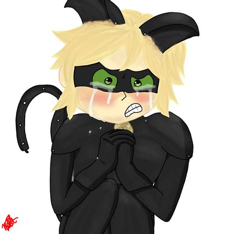 Cat Noir Crying Bored Art No Background by NSkates on DeviantArt