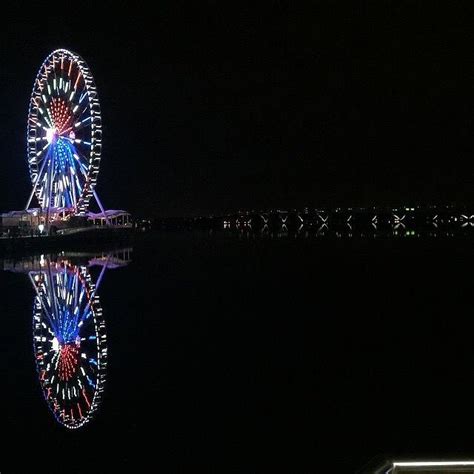 National Harbor Ferris Wheel at Night Photograph by Lindy Dolan | Fine Art America