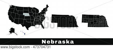 Nebraska State Map, Vector & Photo (Free Trial) | Bigstock