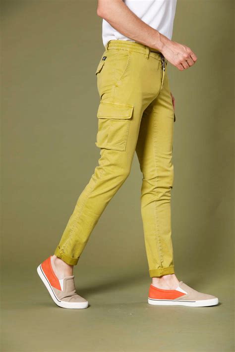 Chile Jogger men's cargo pants in tencel and cotton extra slim | Mason's | Mason's EU