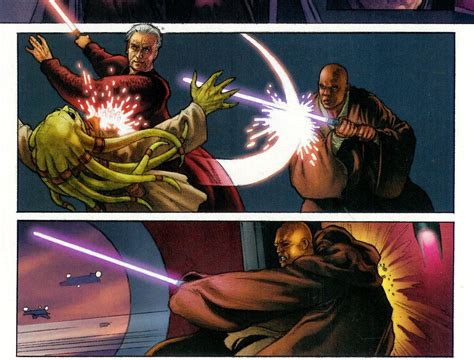 Darth Sidious Vs Mace Windu Comic