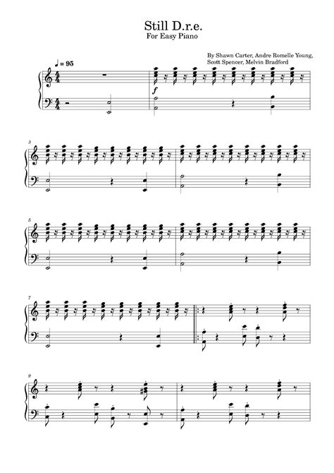 Still D.r.e. (arr. poon) by Dr. Dre Sheet Music for Easy Piano at Sheet ...