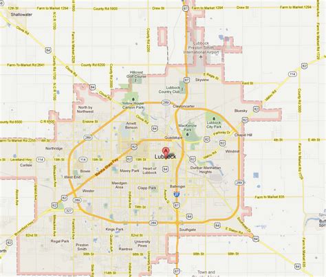 Lubbock, Texas Map