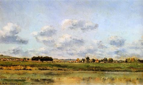 Banks Of The Loing Barbizon Impressionism landscape Charles Francois Daubigny Painting in Oil ...