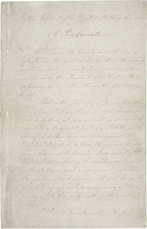 The Emancipation Proclamation | National Archives