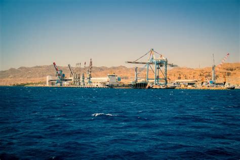 Port of Eilat, Israel stock image. Image of freight, cargo - 54512101