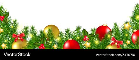 Christmas border with holly berry Royalty Free Vector Image