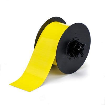 B30 Series Label: Magnetic, Yellow, 25 ft L x 2.5 in W | Emedco