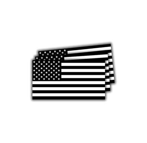 Black and White American Flag Stickers - 3 Pack - DFW Stickers