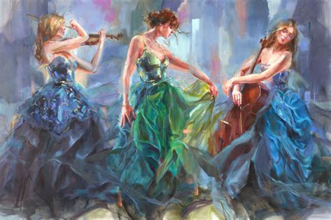 Three Angels | Painting by Anna Razumovskaya