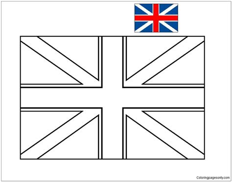 Flag of England-World Cup 2018 Coloring Page - Free Printable Coloring Pages | Flag coloring ...