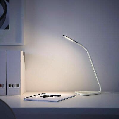 Ikea HARTE LED Work Desk Lamp with USB Port, Modern Metal White - NEW ...
