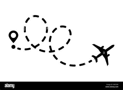 Airplane and its trail on a white background. Vector illustration Stock Vector Image & Art - Alamy