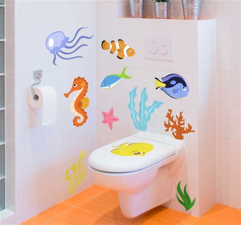 Colorful sea life sea animal wall sticker - TenStickers