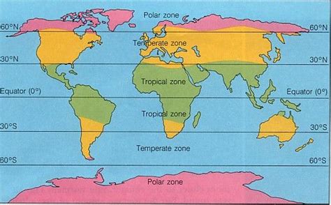 World Climate Zone Map For Kids