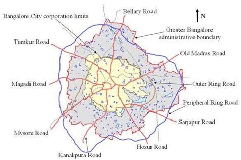 Location Map of Sarjapur Road, City Development Plan for Bangalore ...