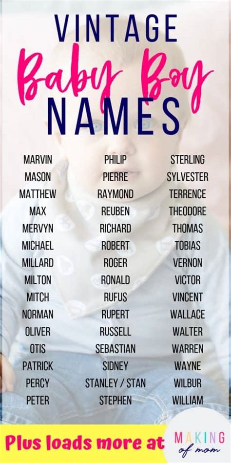 100+ Old Fashioned Baby Boy Names Making a Comeback in 2021 - Making of Mom