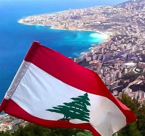 Awesome view of Beirut with the Lebanon Flag waving proud! Sunset ...