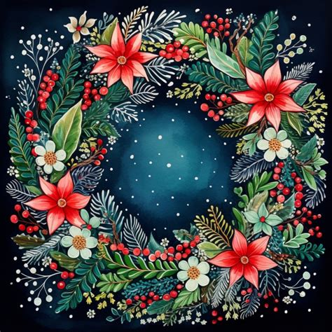 Christmas Wreath Art Free Stock Photo - Public Domain Pictures