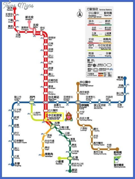 Taipei Metro Map - ToursMaps.com