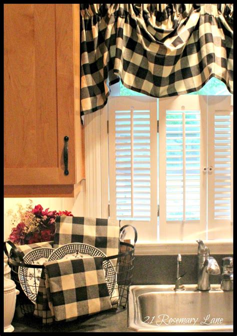 Black And White Checkered Kitchen Curtains | Examatri Home Ideas