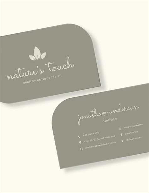 Leaf Shaped Business Card Template in PSD, Illustrator, Publisher, Word ...