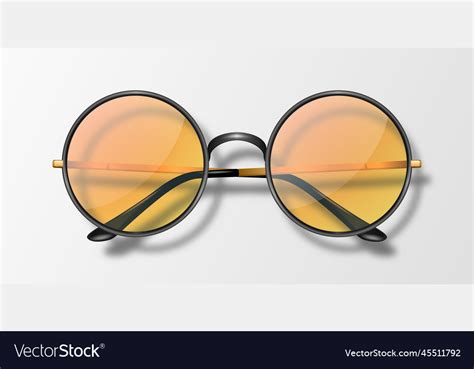 3d realistic round frame glasses icon Royalty Free Vector