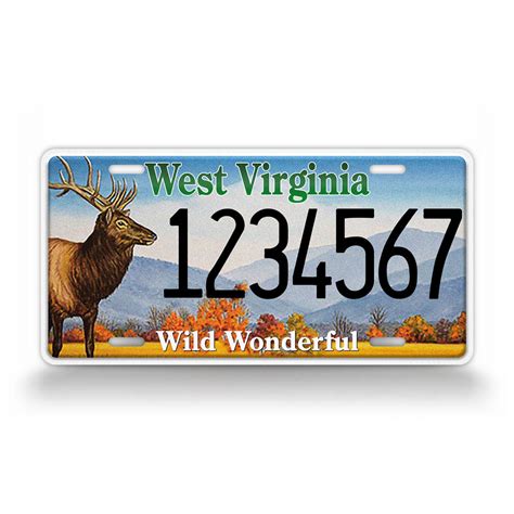 Custom West Virginia Wildlife Elk Novelty Personalized license Plate – SignsAndTagsOnline