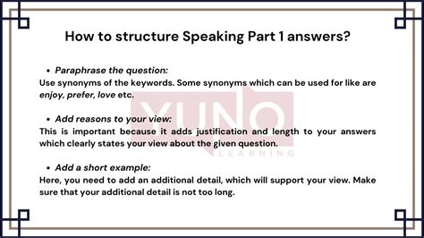 How to structure your answers in IELTS speaking